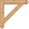 Ekena Millwork Traditional Arts and Crafts Smooth Bracket w/ Offset Brace, Western Red Cedar, 5 1/2"W x 26"D x 26"H BKT0604X26X26TRA03SWR - alternate 4